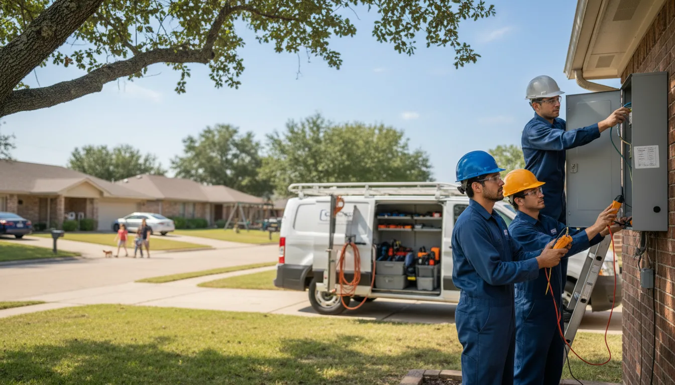Certified electrician providing emergency electrical services in Chatfield, TX